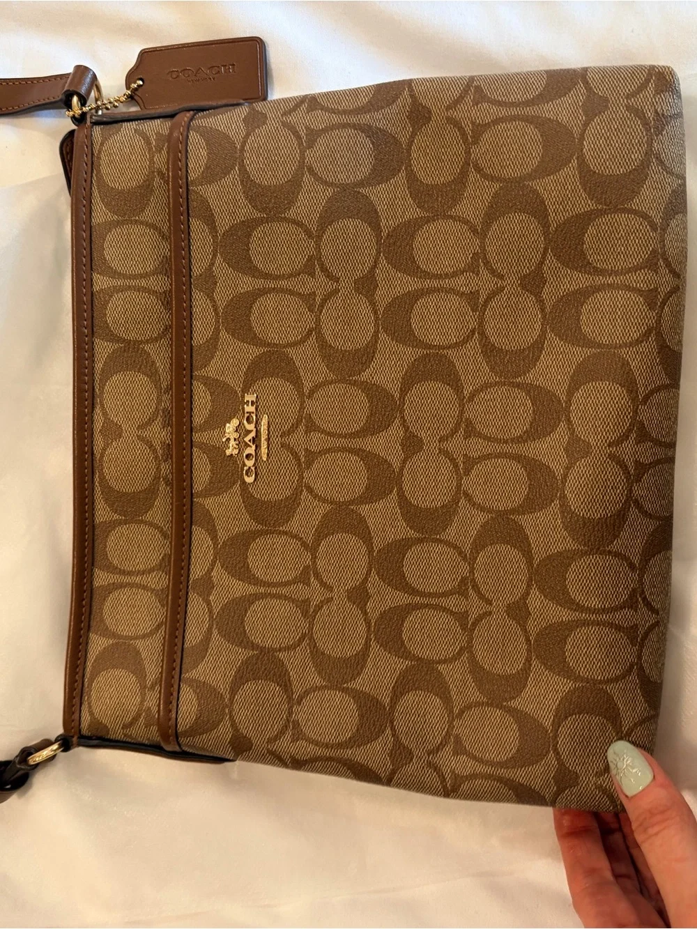 Coach Brown Signature Canvas Crossbody bag